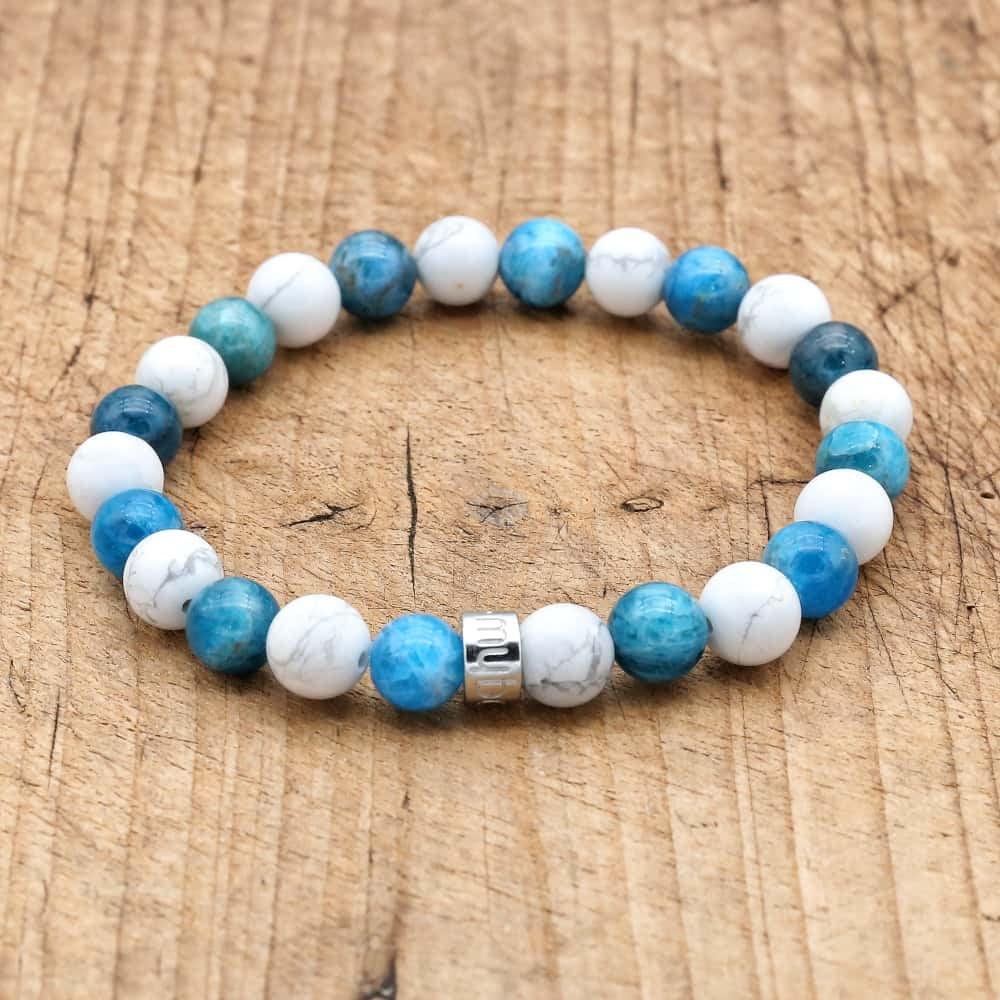 Bracelet « Perte de Poids » en Apatite et Howlite