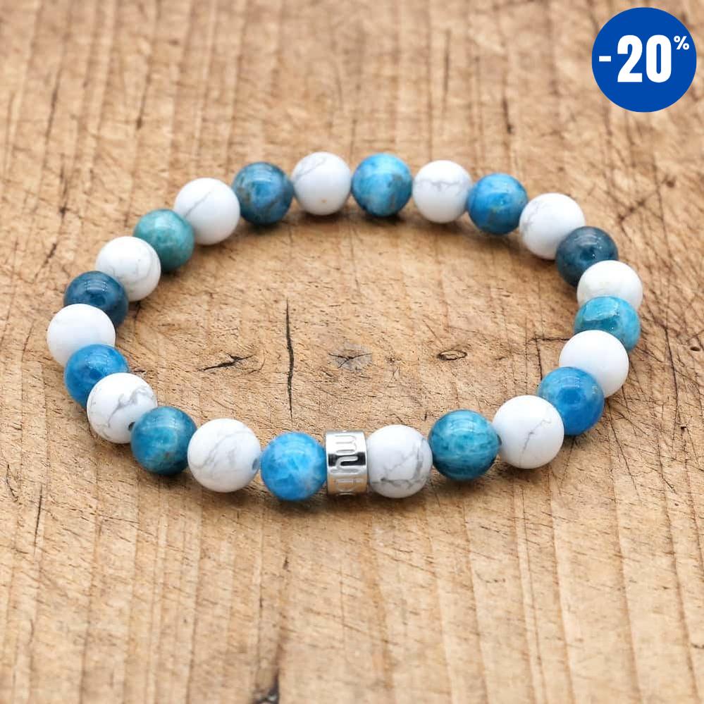 Bracelet « Perte de Poids » en Apatite et Howlite