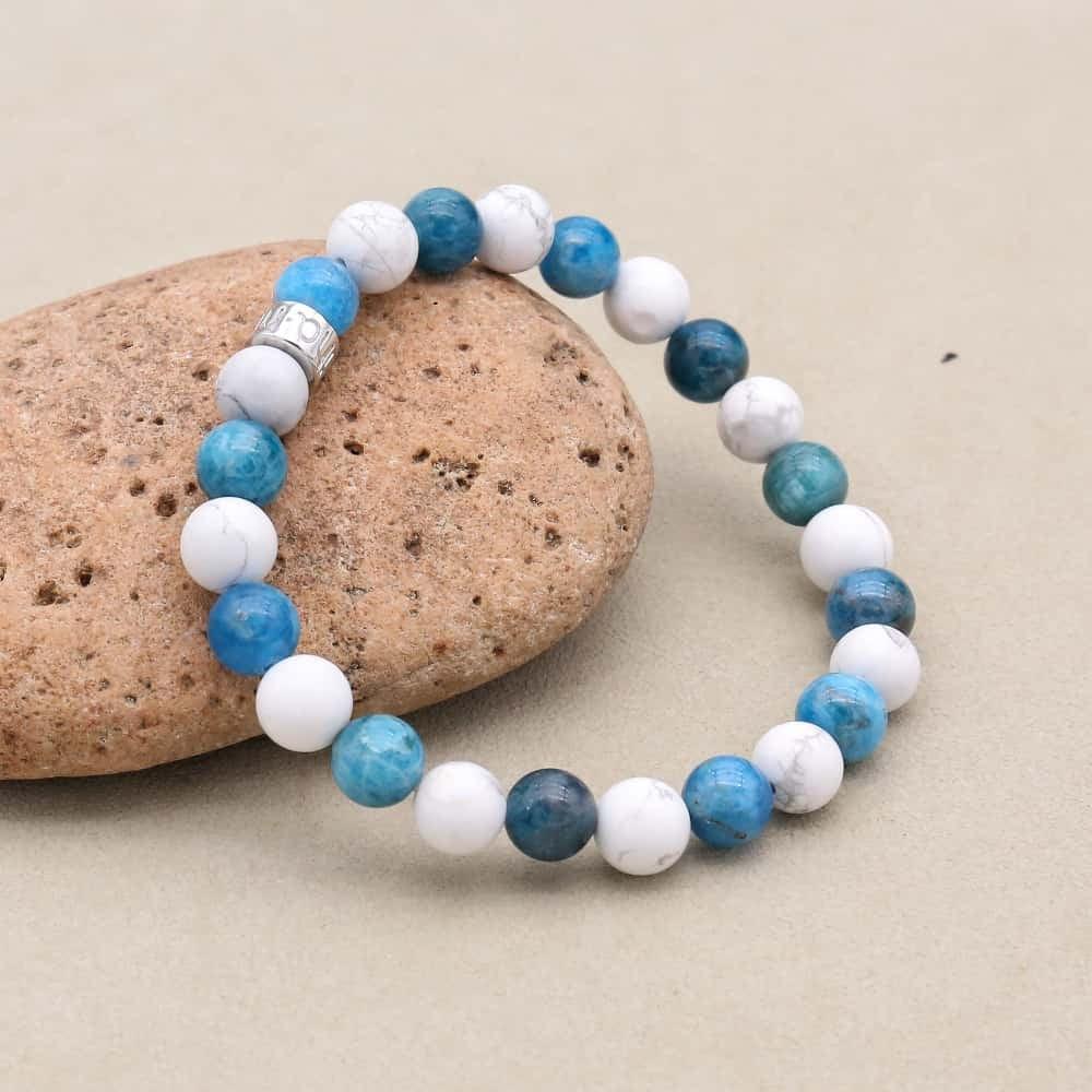 Bracelet « Perte de Poids » en Apatite et Howlite