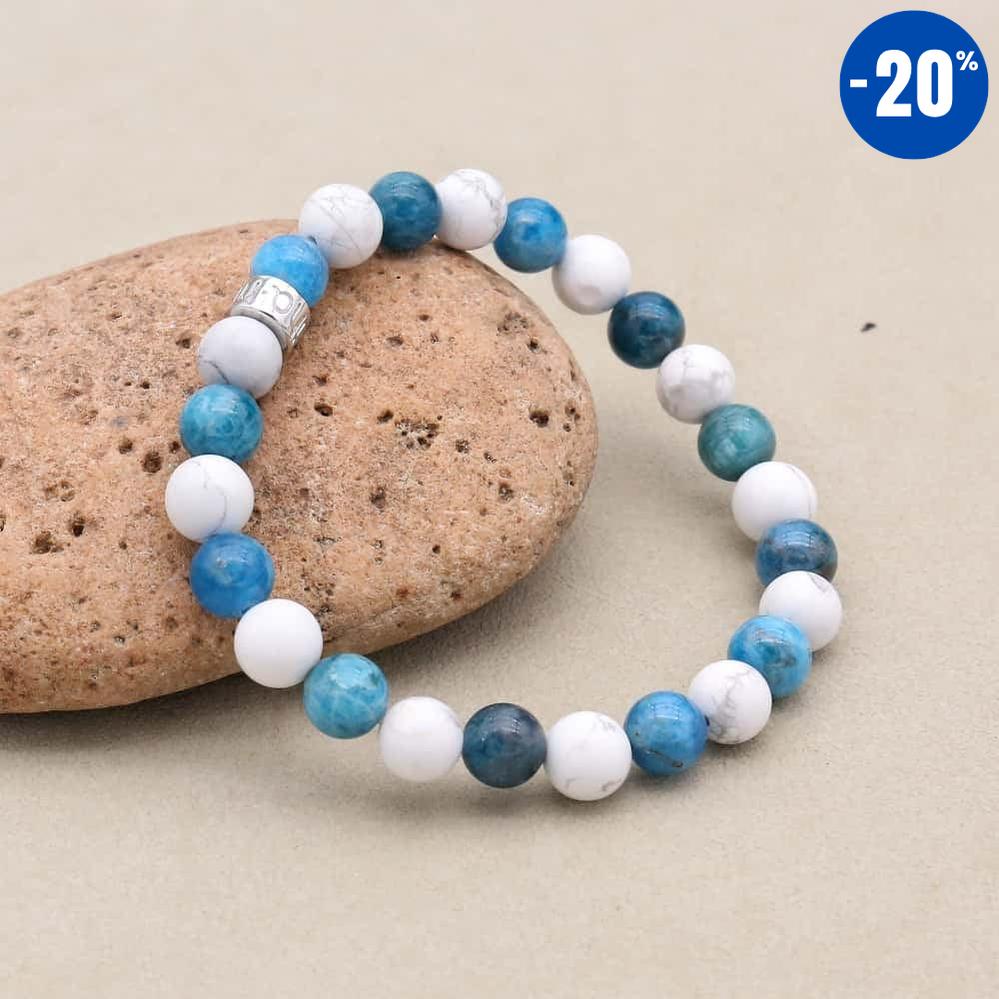 Bracelet « Perte de Poids » en Apatite et Howlite