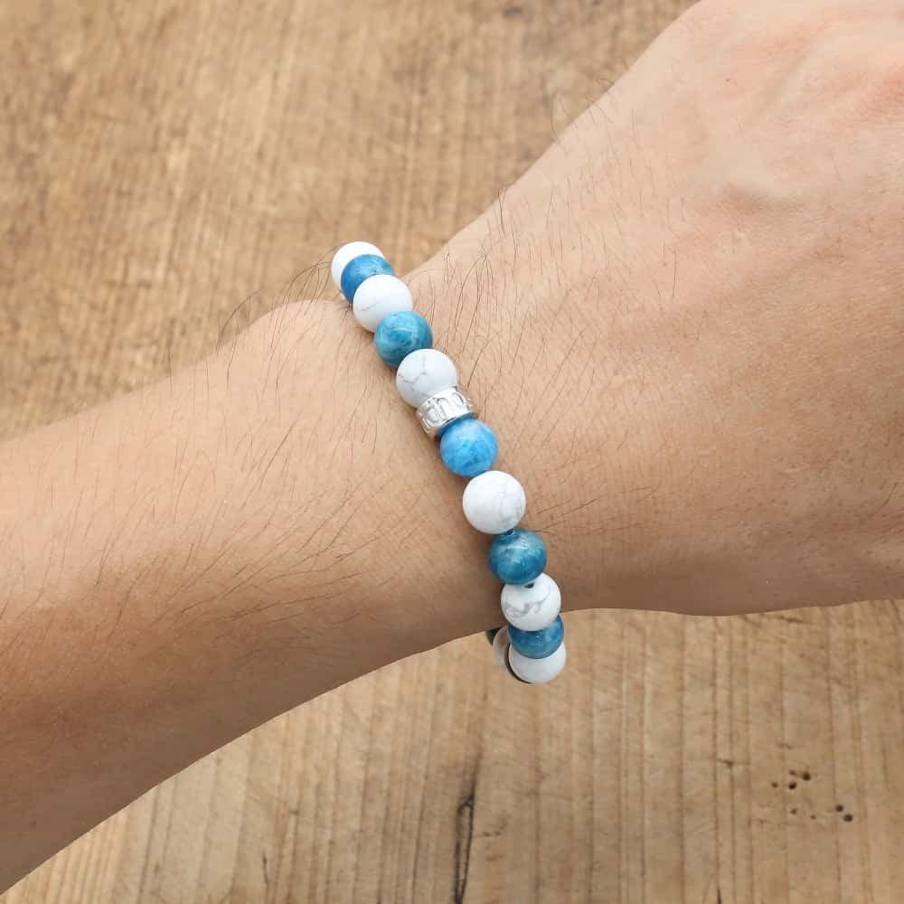 Bracelet « Perte de Poids » en Apatite et Howlite