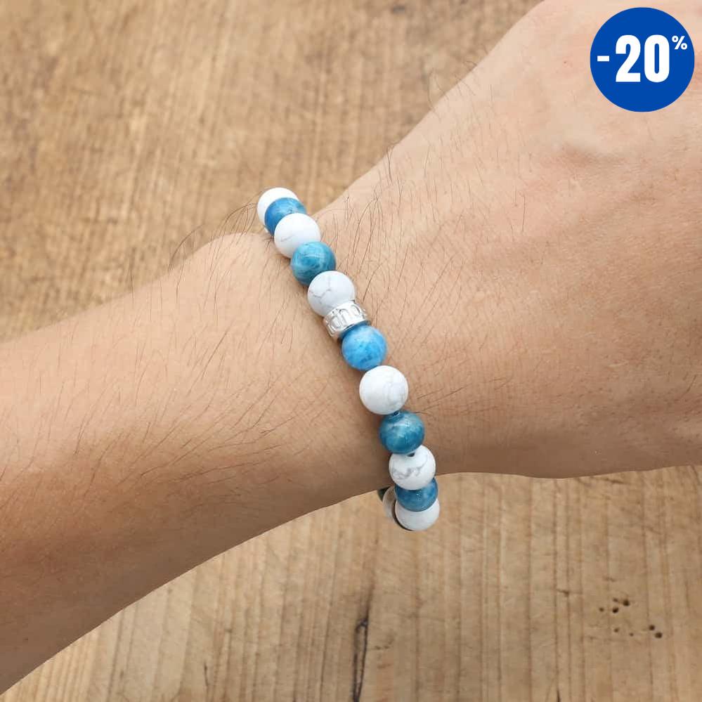Bracelet « Perte de Poids » en Apatite et Howlite