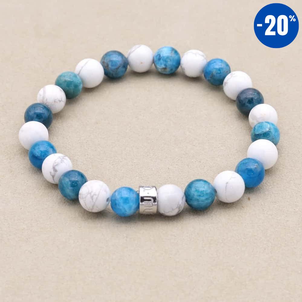 Bracelet « Perte de Poids » en Apatite et Howlite