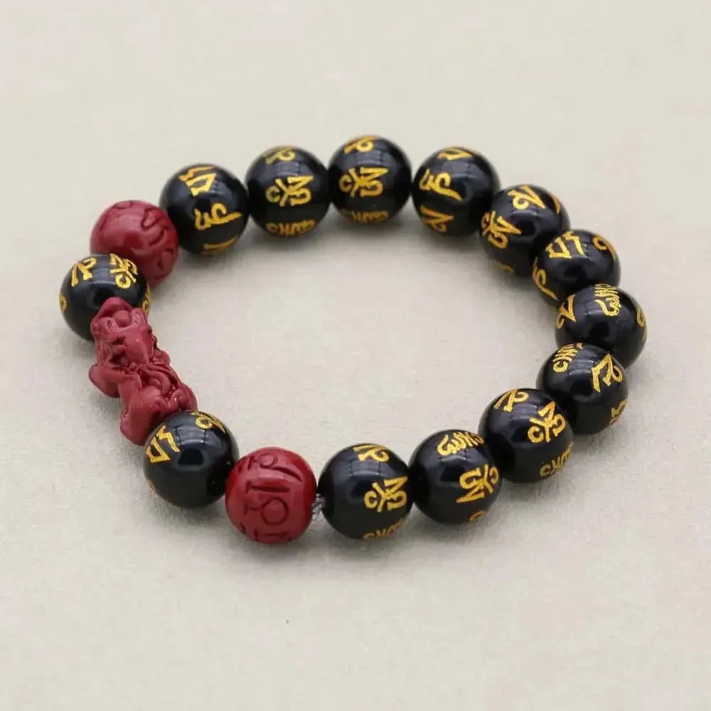Bracelet Pixiu Rouge en Obsidienne