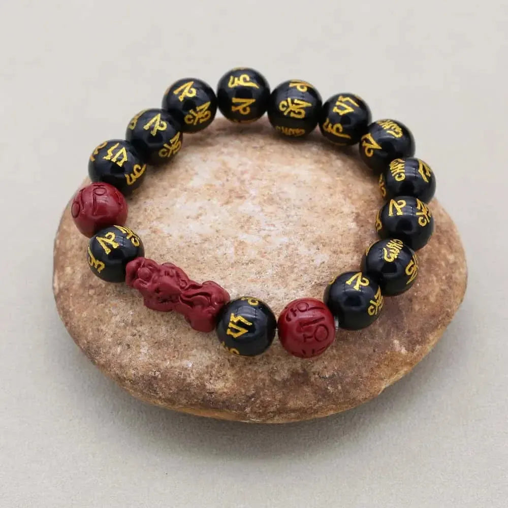 Bracelet Pixiu Rouge en Obsidienne