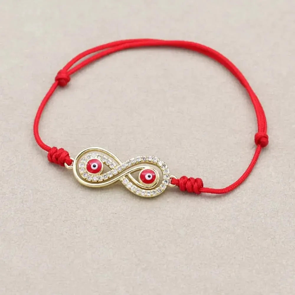 Bracelet Porte-Bonheur en Corde Rouge
