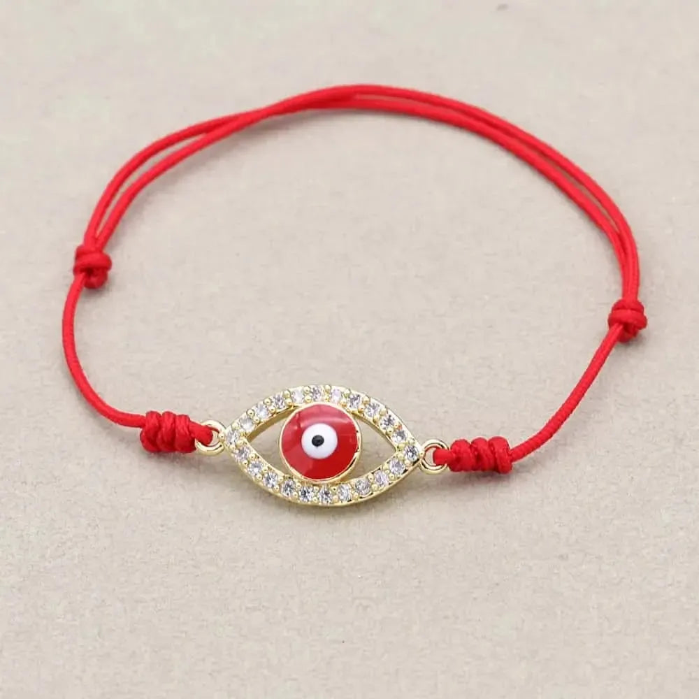 Bracelet Porte-Bonheur en Corde Rouge