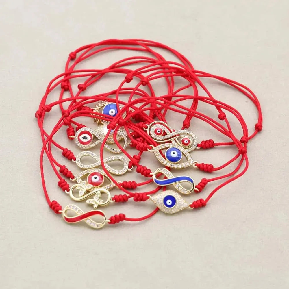Bracelet Porte-Bonheur en Corde Rouge