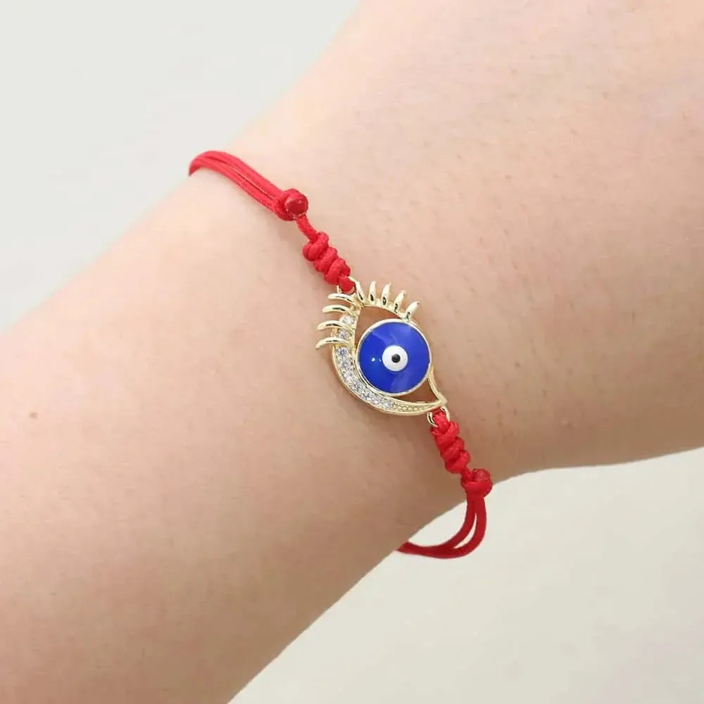 Bracelet Porte-Bonheur en Corde Rouge