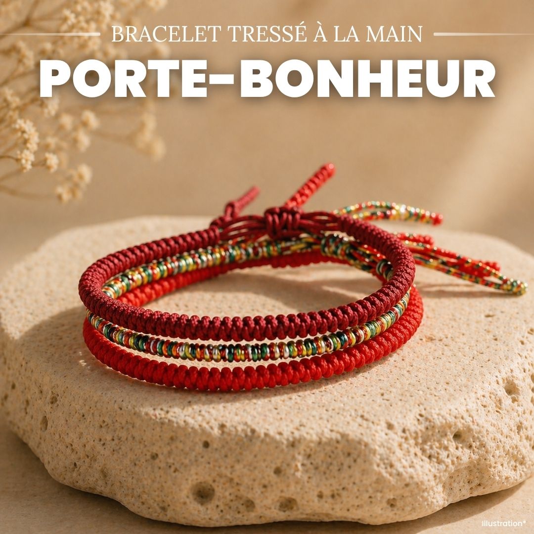 Bracelet porte-bonheur tressé à la main (comme celui de Leonardo DiCaprio)