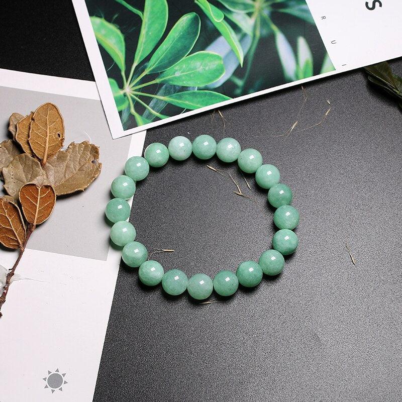 Bracelet «Purification de l'énergie» en Jade Vert de Birmanie