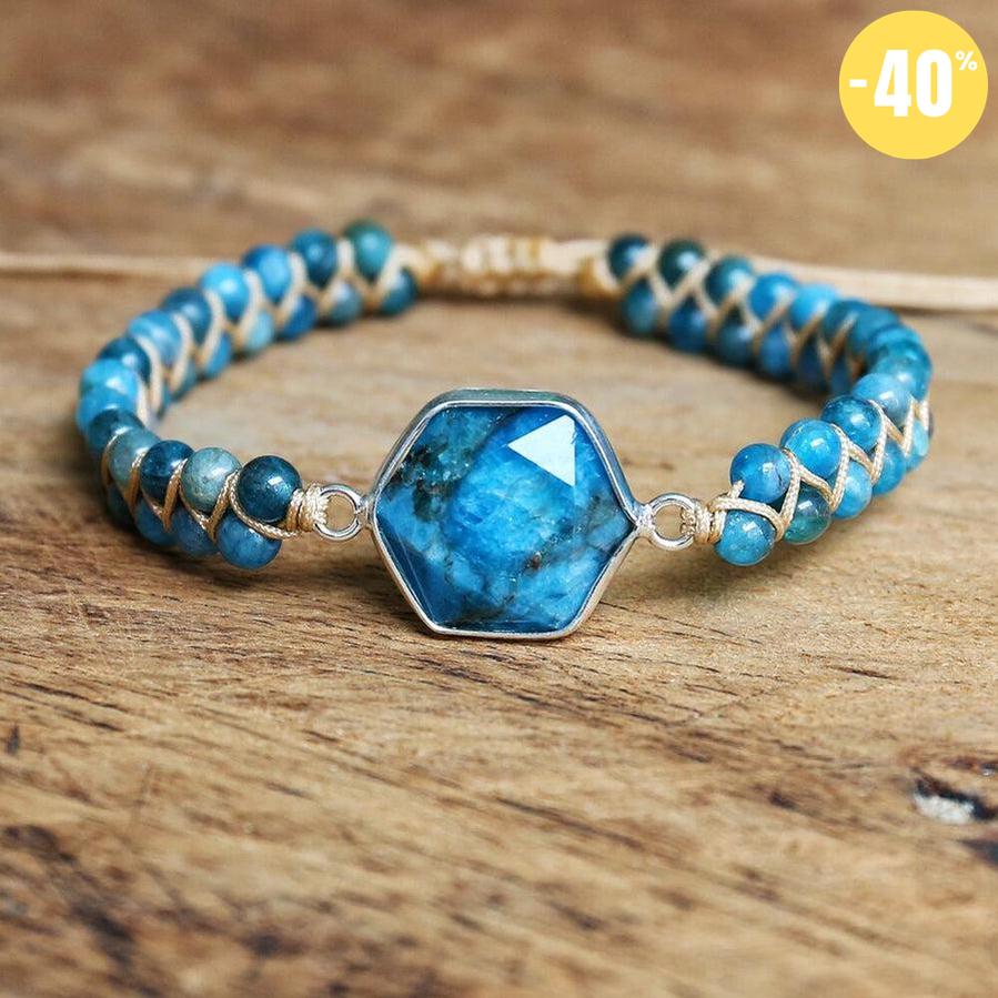 Bracelet Shamballa en Apatite naturelle
