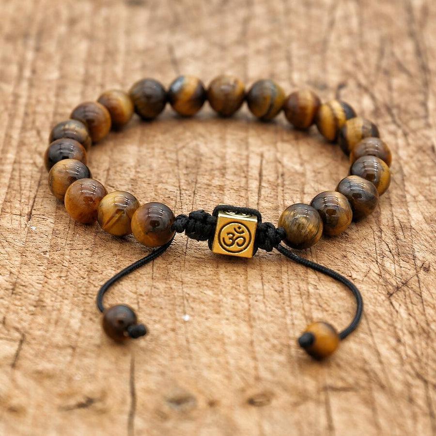 Bracelet Shamballa en oeil de Tigre