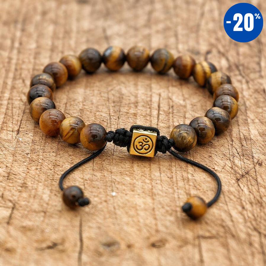 Bracelet Shamballa en oeil de Tigre