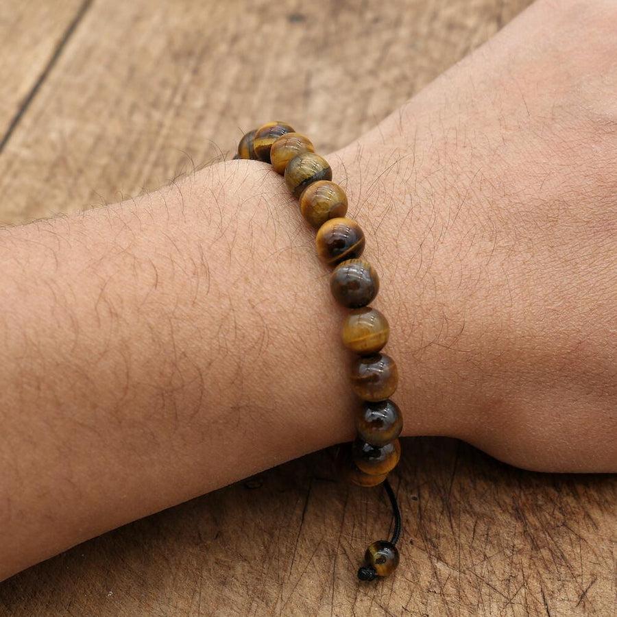 Bracelet Shamballa en oeil de Tigre