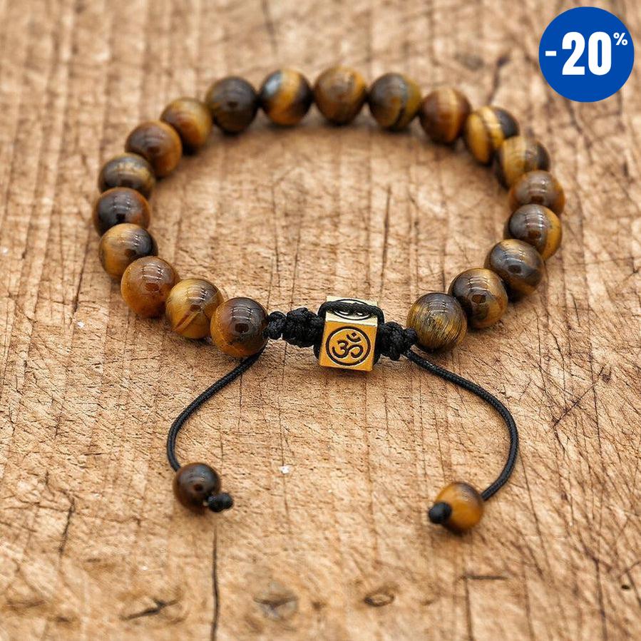 Bracelet Shamballa en oeil de Tigre