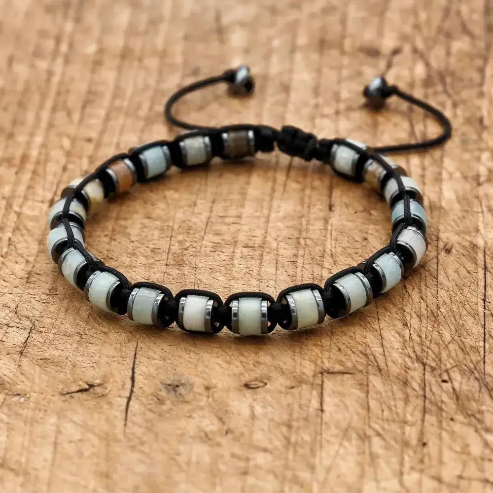 Bracelet Shamballa tressé en pierres de qualités premium