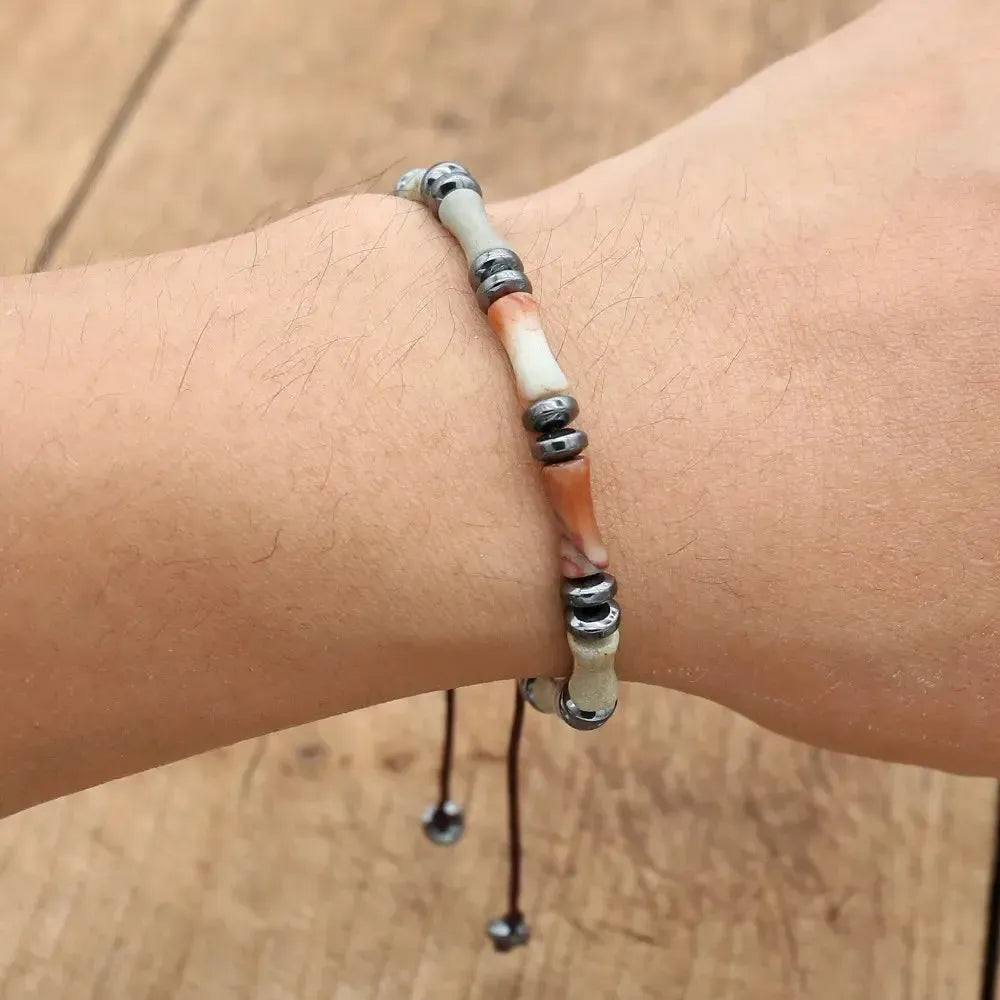 Bracelet Stabilité en Shoushan et Hématite
