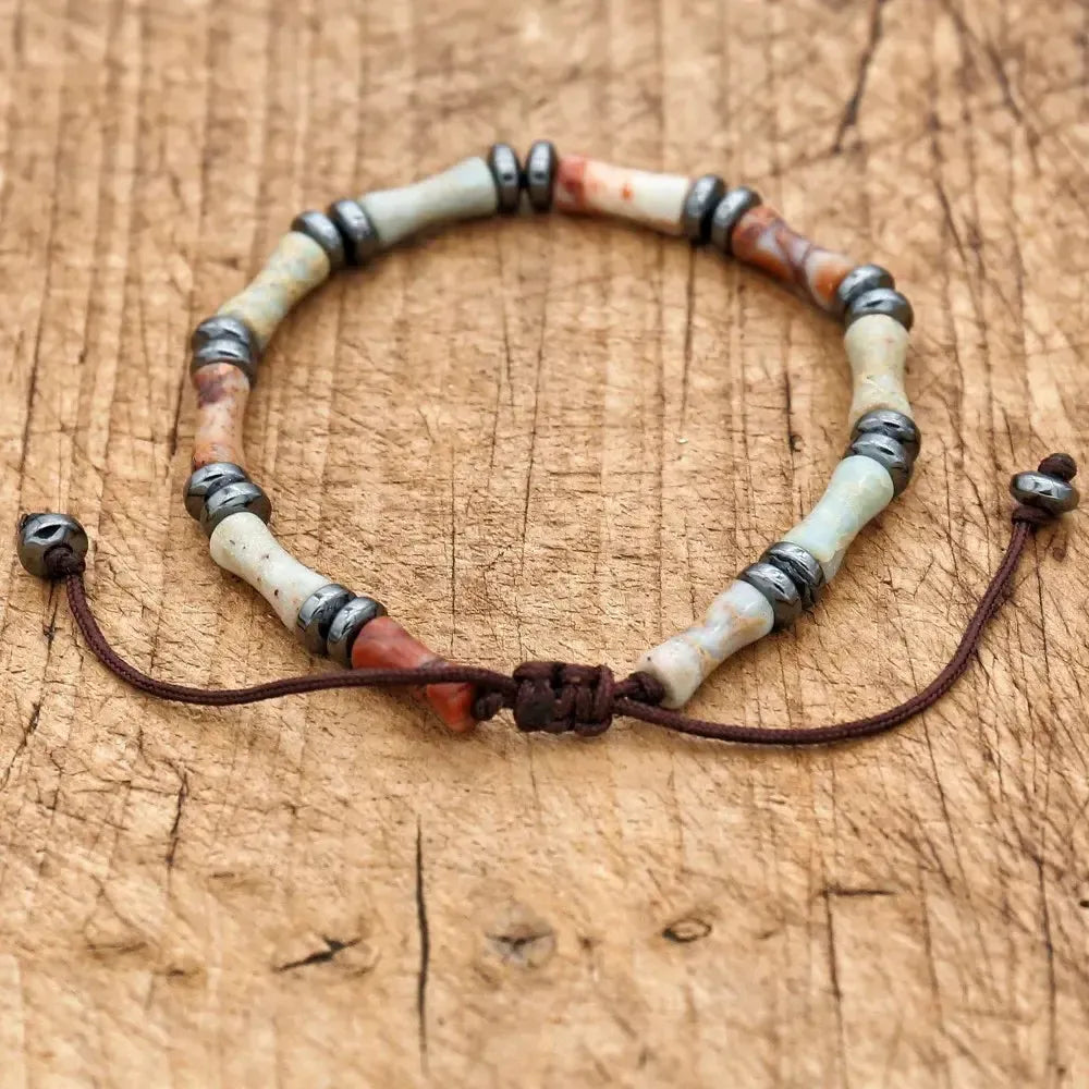 Bracelet Stabilité en Shoushan et Hématite