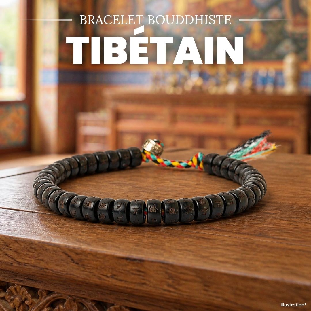 Bracelet tibétain bouddhiste mantra de grande compassion