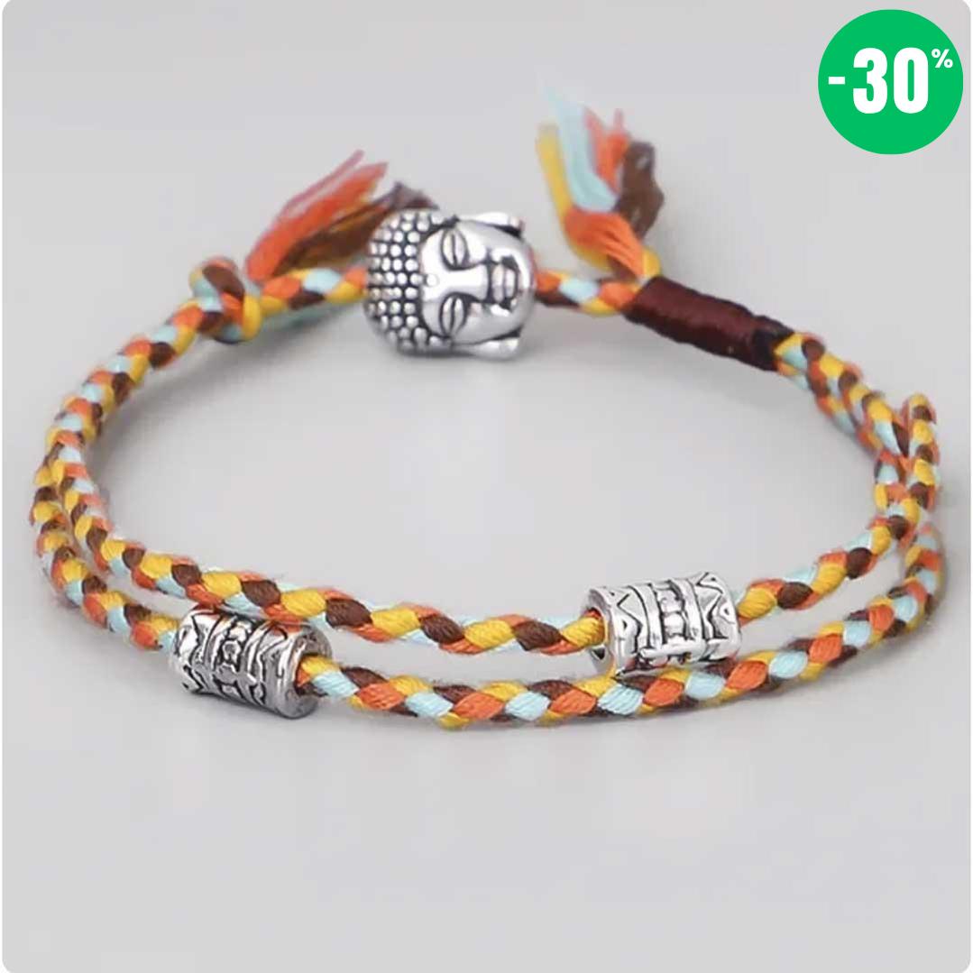 Bracelet tibétain porte-bonheur double rangs