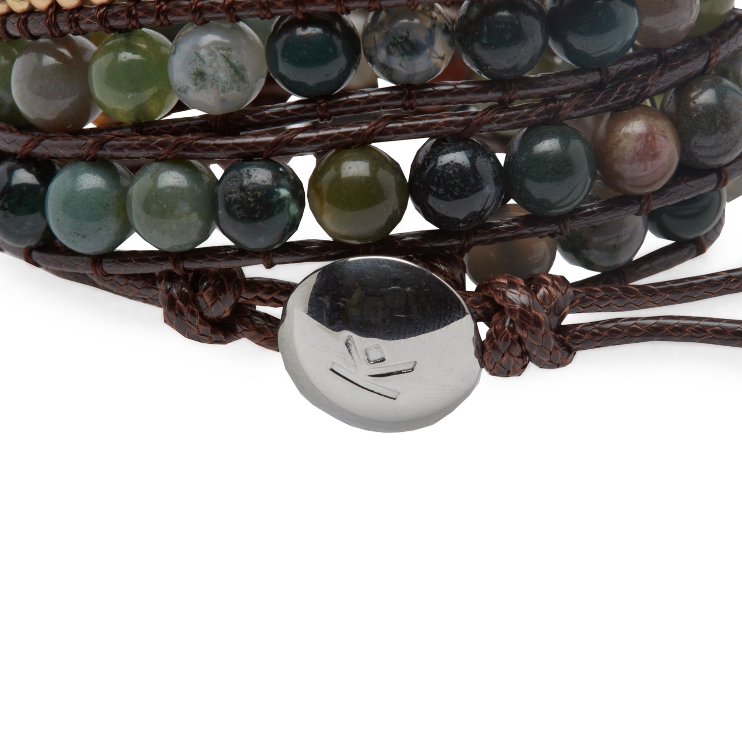 Bracelet Wrap "Energie Lumineuse" en Agate Indienne