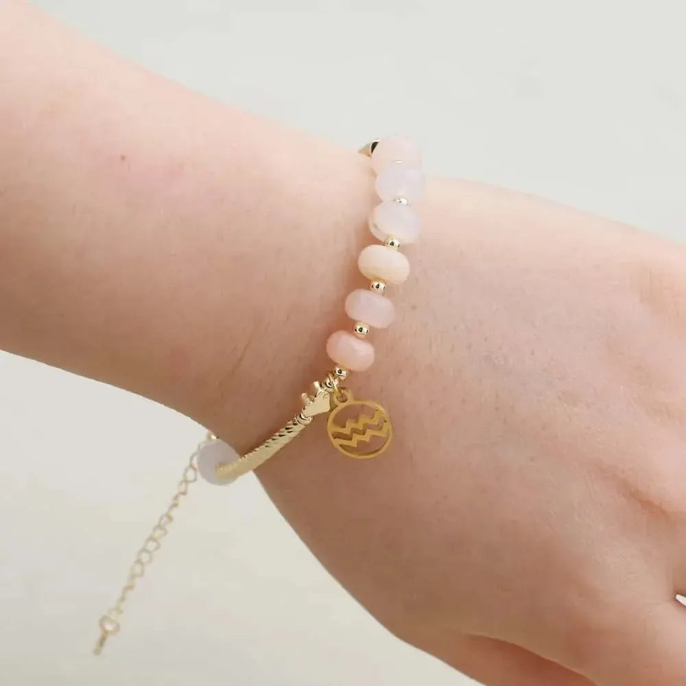 Bracelet Zodiaque en Aventurine Rose