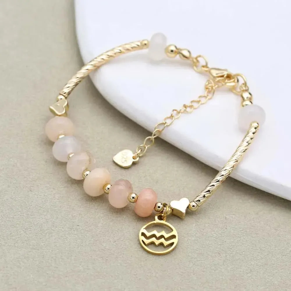 Bracelet Zodiaque en Aventurine Rose