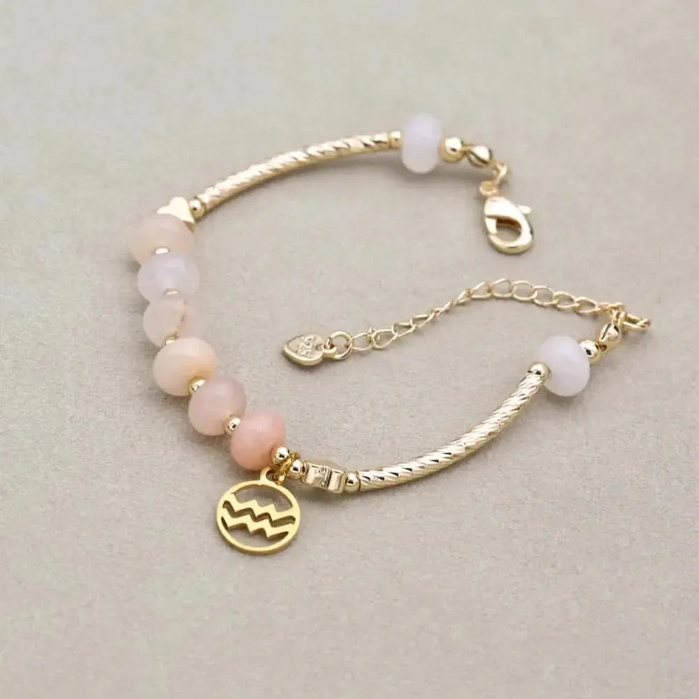 Bracelet Zodiaque en Aventurine Rose