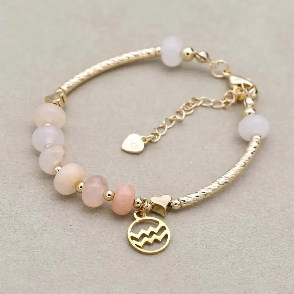 Bracelet Zodiaque en Aventurine Rose