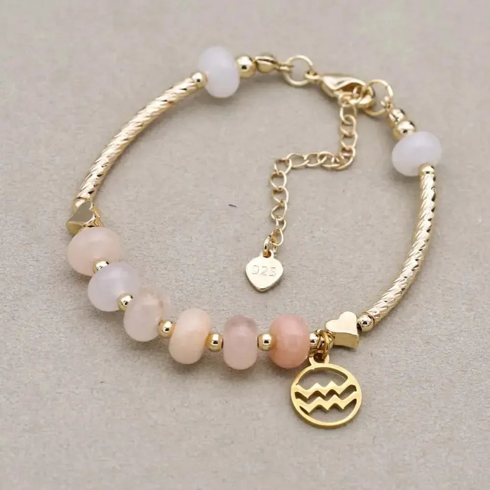 Bracelet Zodiaque en Aventurine Rose