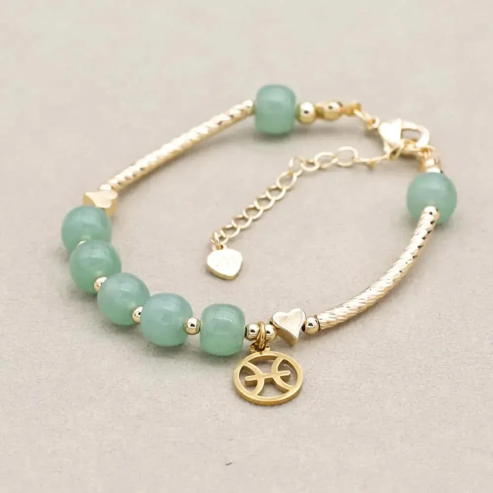 Bracelet Zodiaque en Aventurine Verte