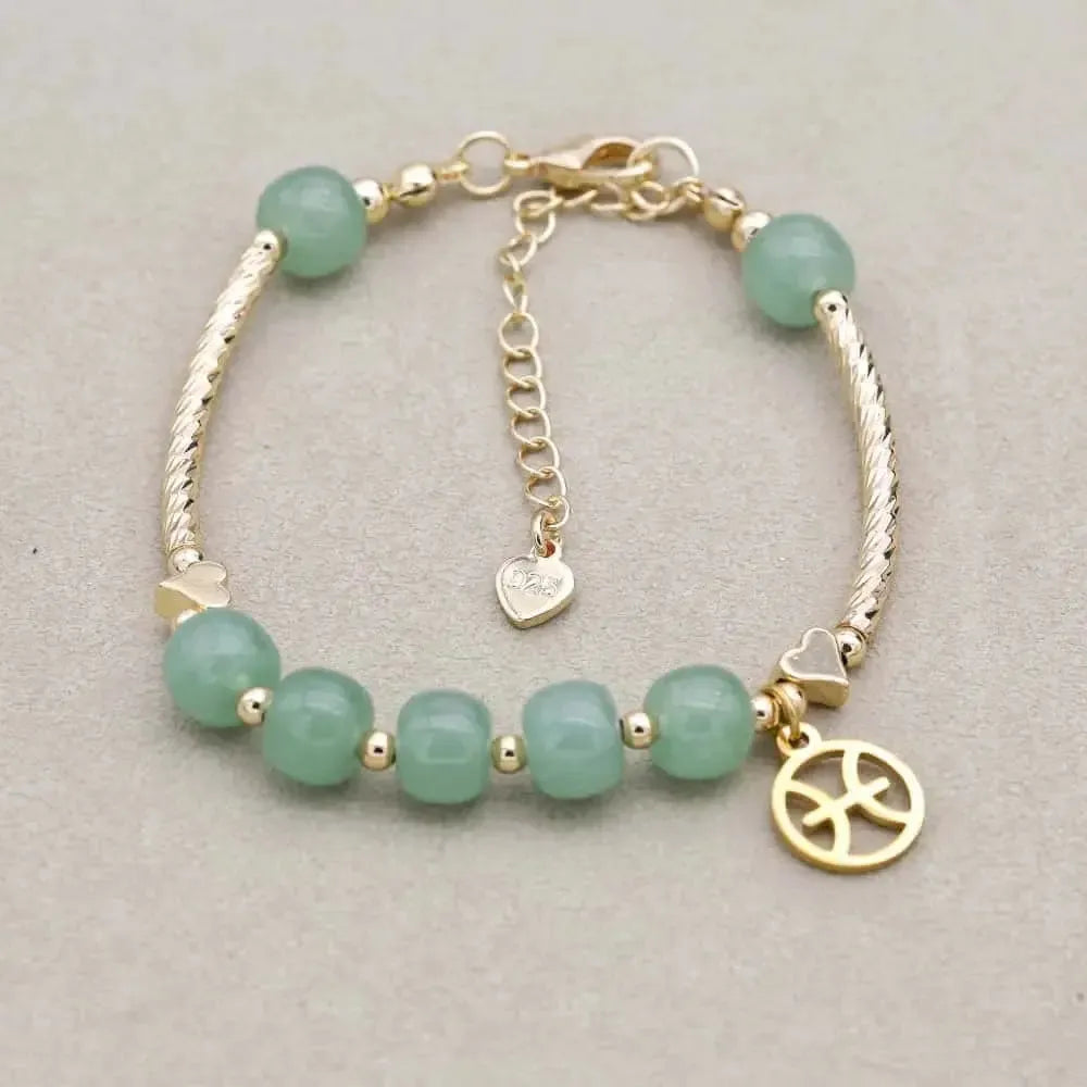 Bracelet Zodiaque en Aventurine Verte