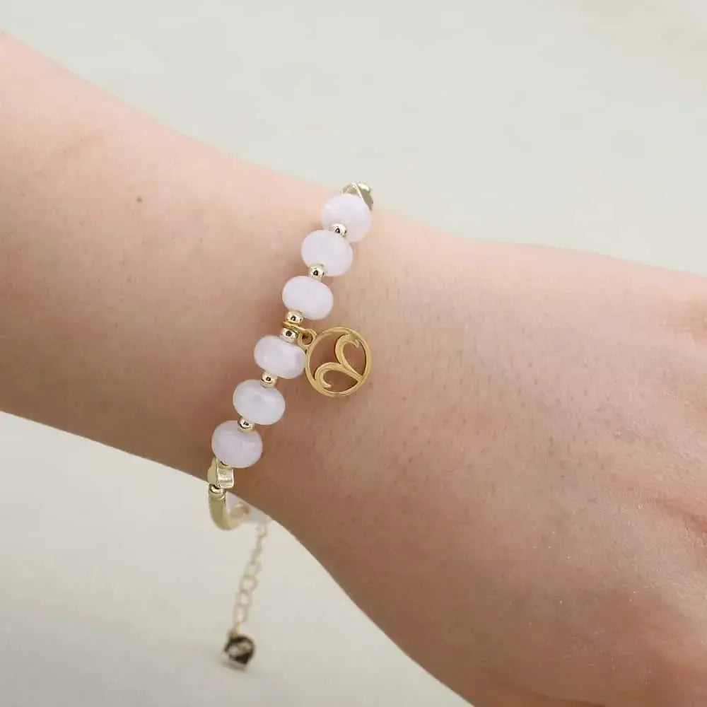 Bracelet Zodiaque en Quartz Rose