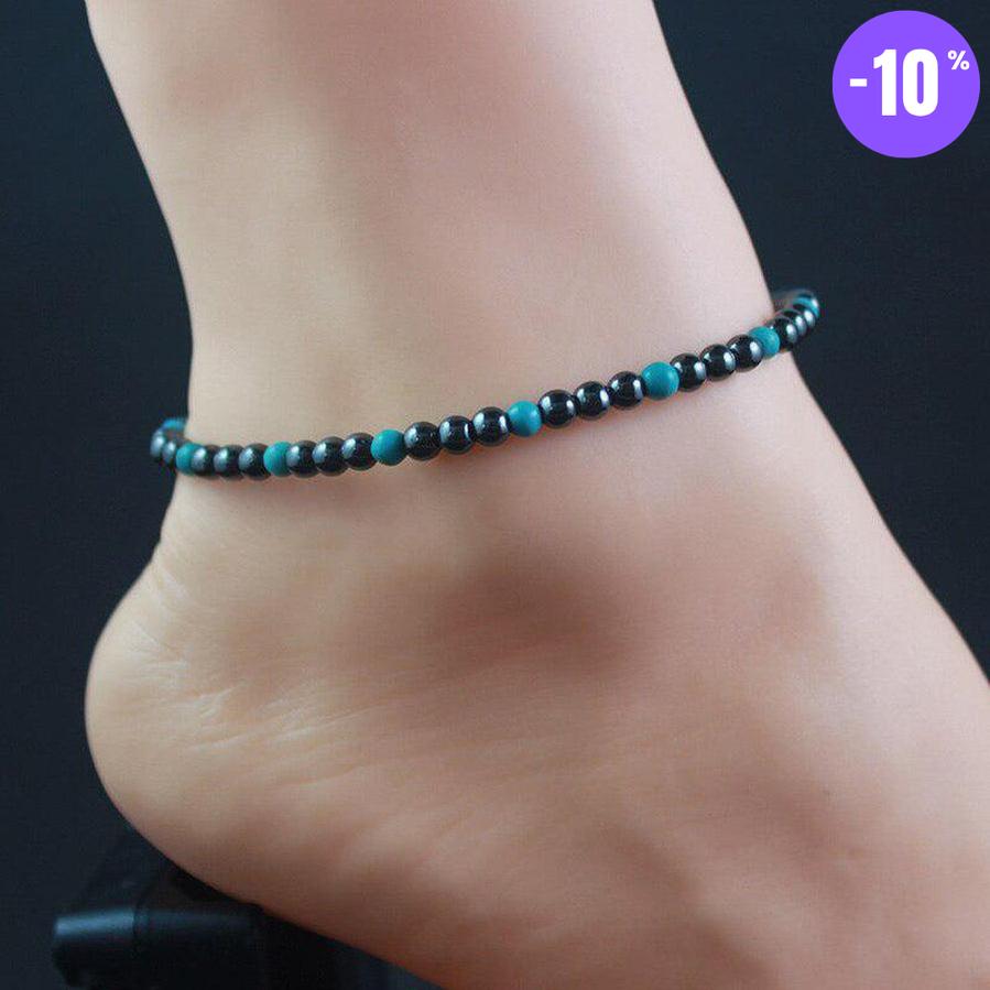 Bracelets de cheville en Hématite magnétique et pierres