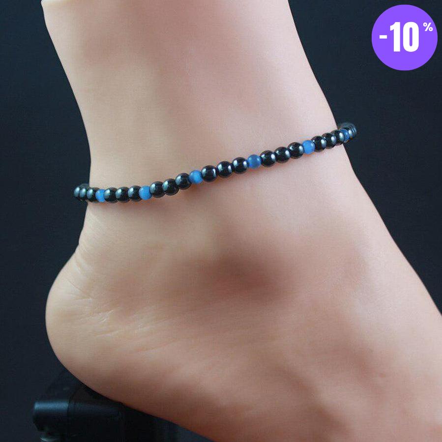 Bracelets de cheville en Hématite magnétique et pierres
