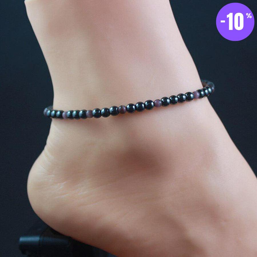 Bracelets de cheville en Hématite magnétique et pierres