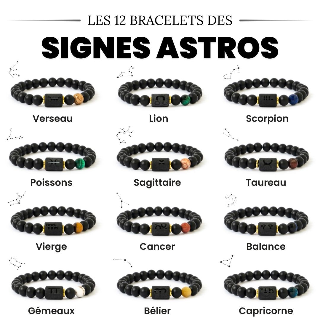 Bracelets des 12 signes astrologiques
