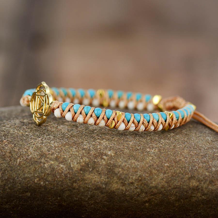 Bracelets «Muladhara» en Turquoise et Howlite