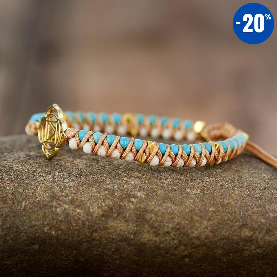 Bracelets «Muladhara» en Turquoise et Howlite