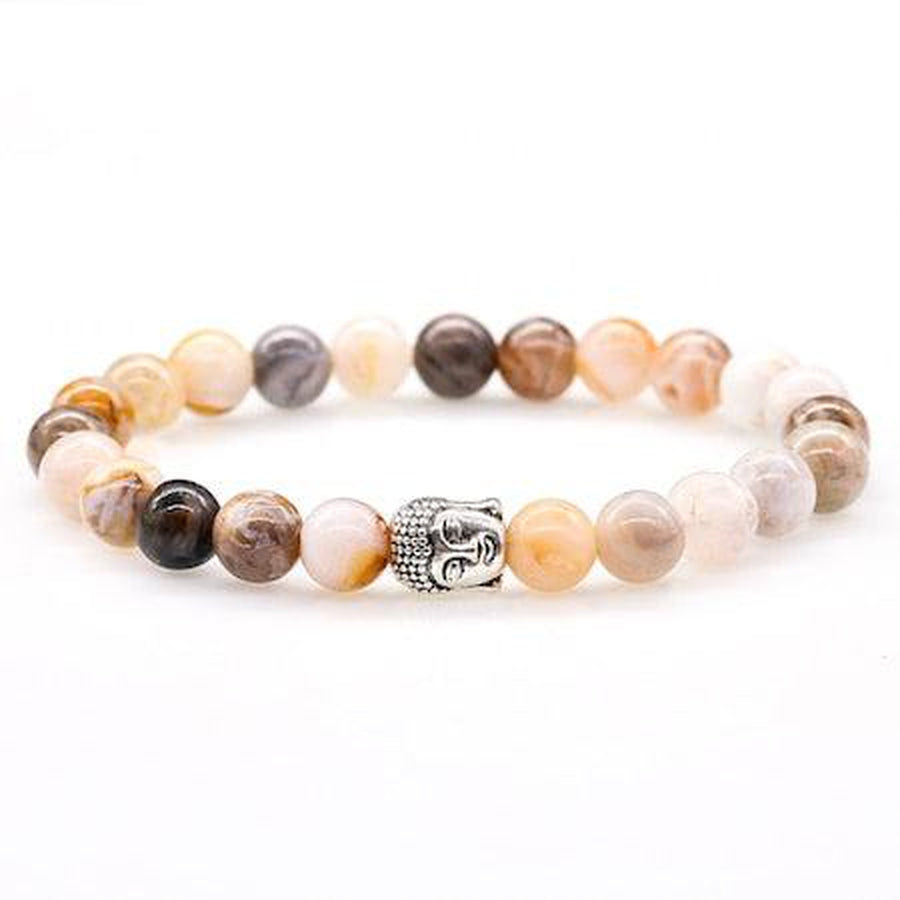 Bracelets multi couleurs en pierres d’Onyx et tête de Bouddha