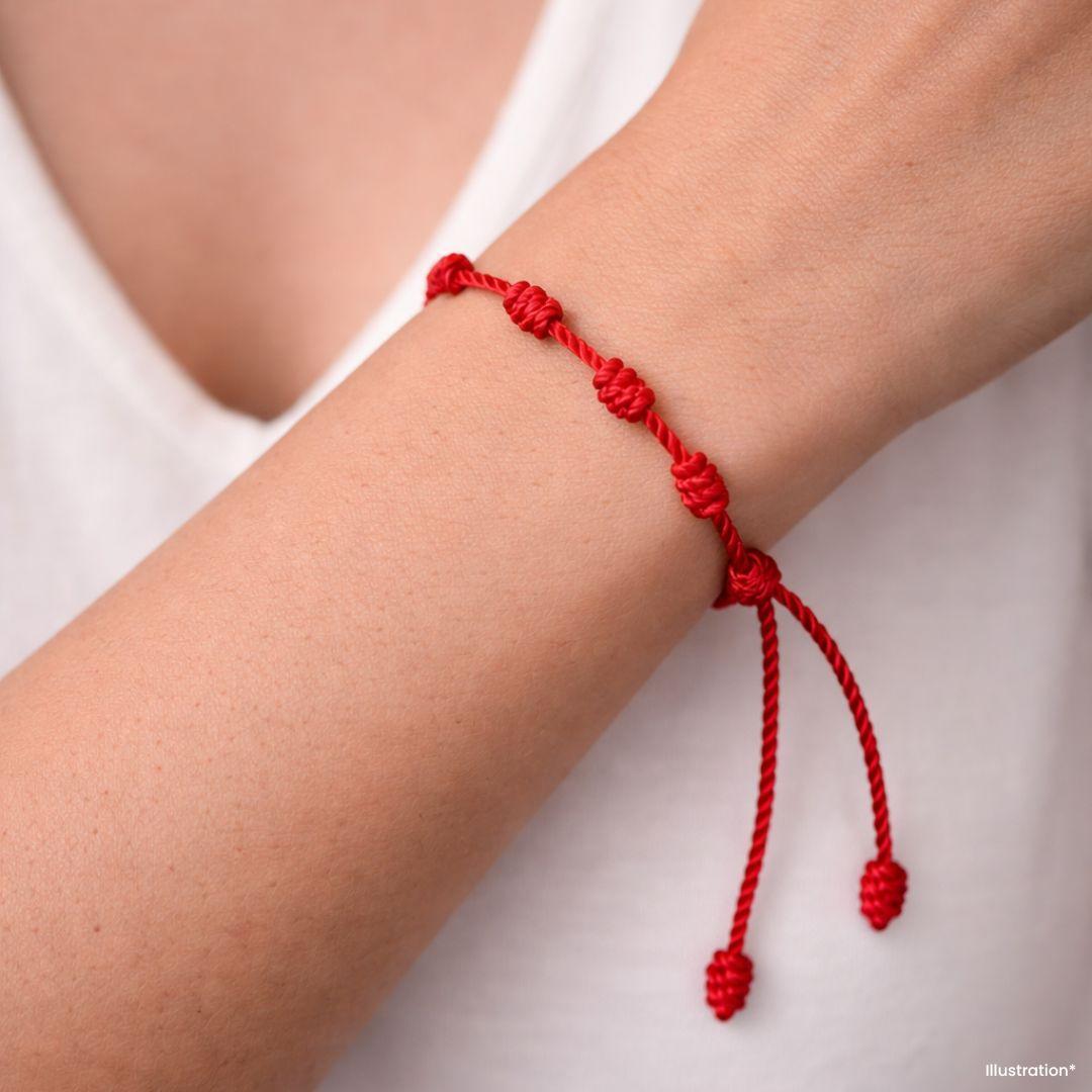 CADEAU : Bracelet des 7 nœuds rouges