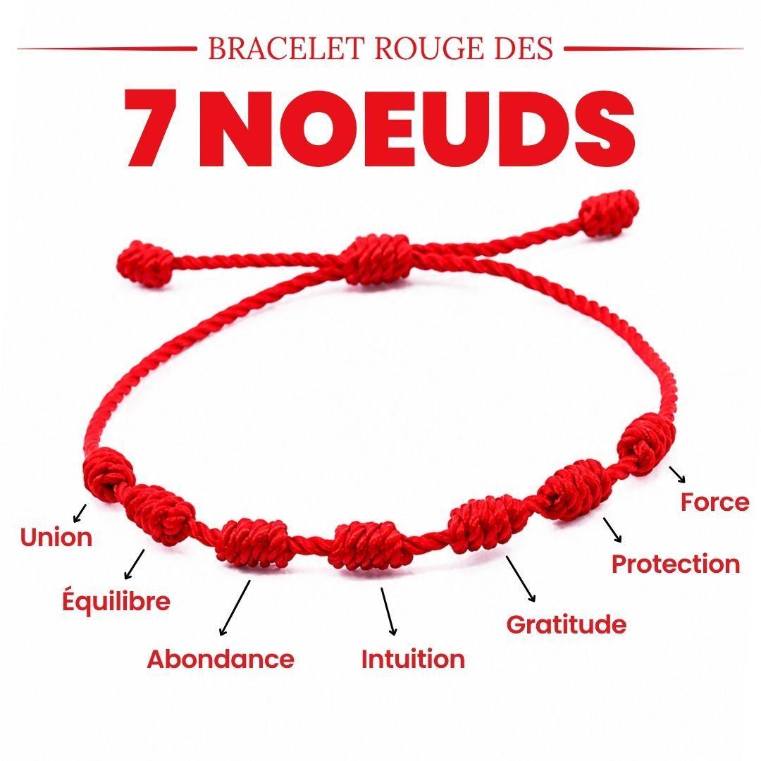 CADEAU : Bracelet des 7 nœuds rouges