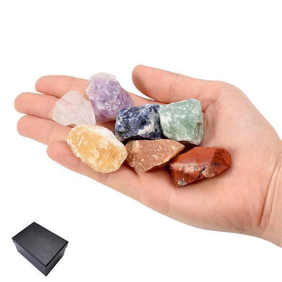 Coffret 7 pierres des Chakras brutes