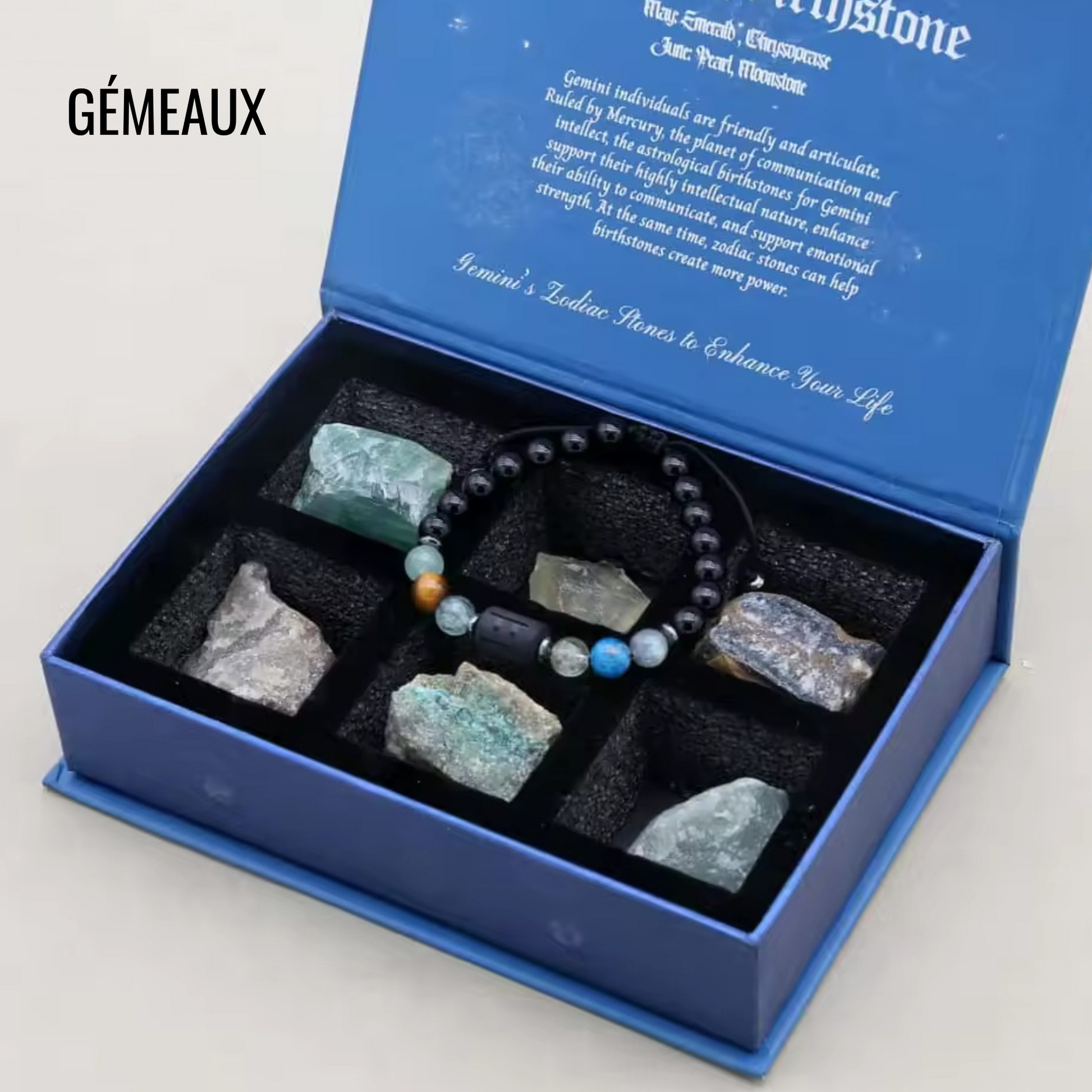 Coffret Astrologique – Bracelet et Pierres Naturelles