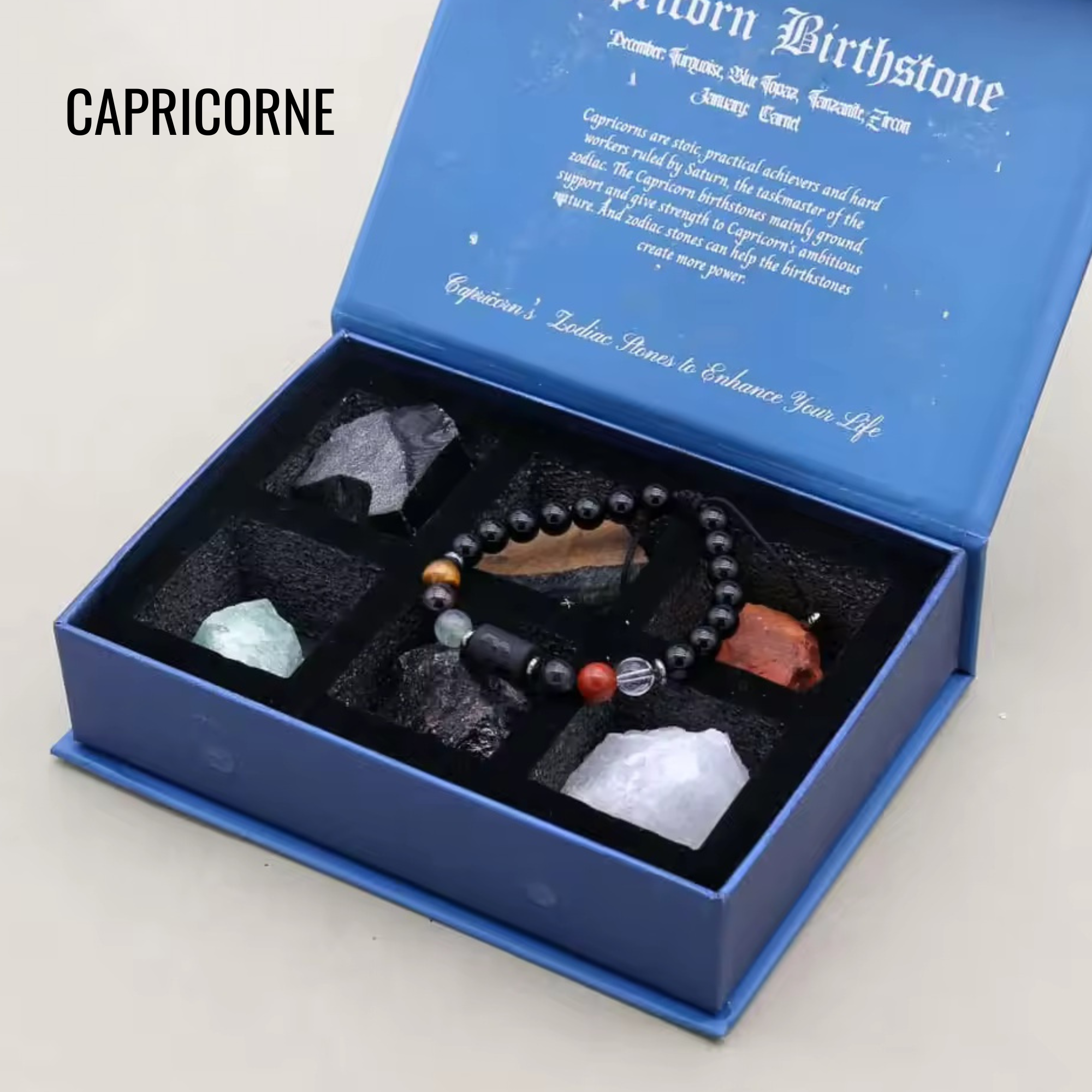 Coffret Astrologique – Bracelet et Pierres Naturelles