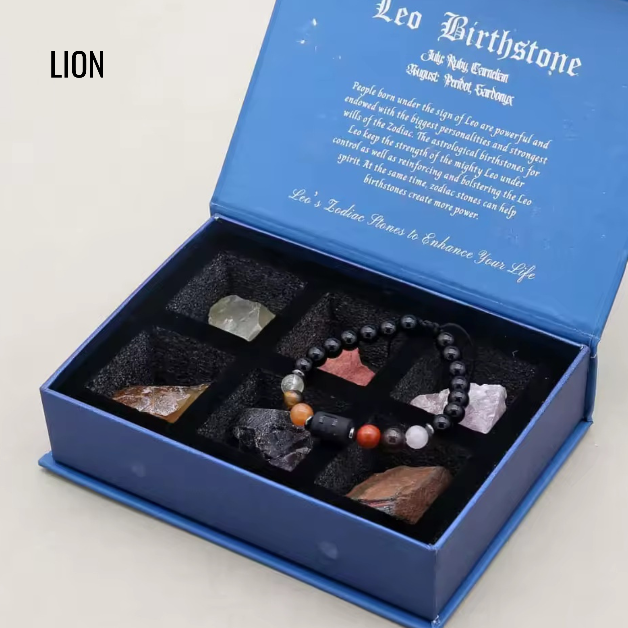 Coffret Astrologique – Bracelet et Pierres Naturelles