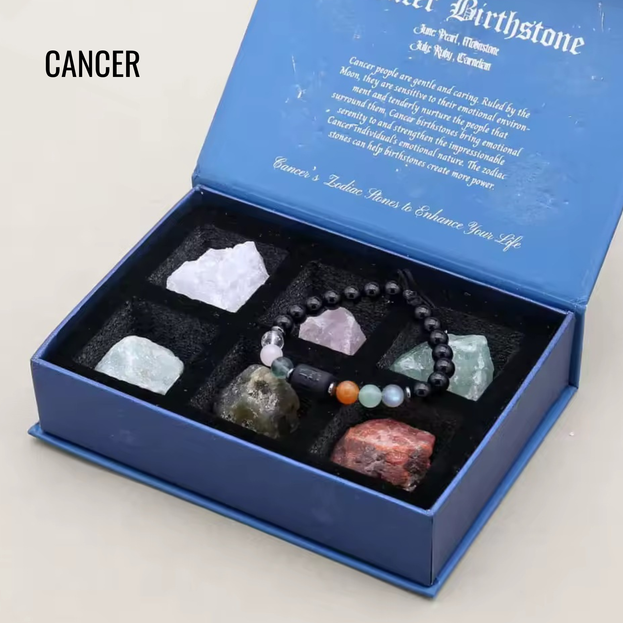 Coffret Astrologique – Bracelet et Pierres Naturelles