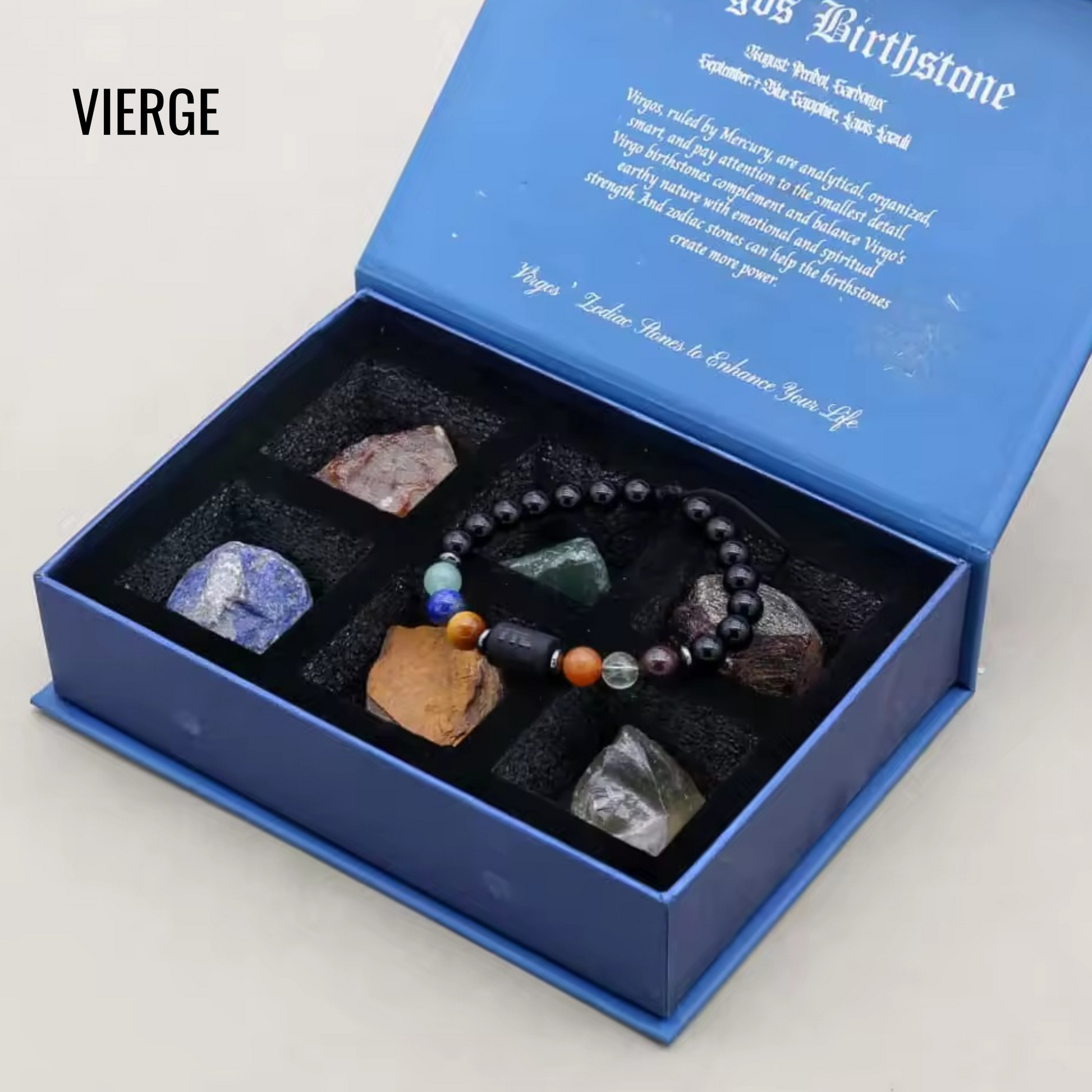 Coffret Astrologique – Bracelet et Pierres Naturelles