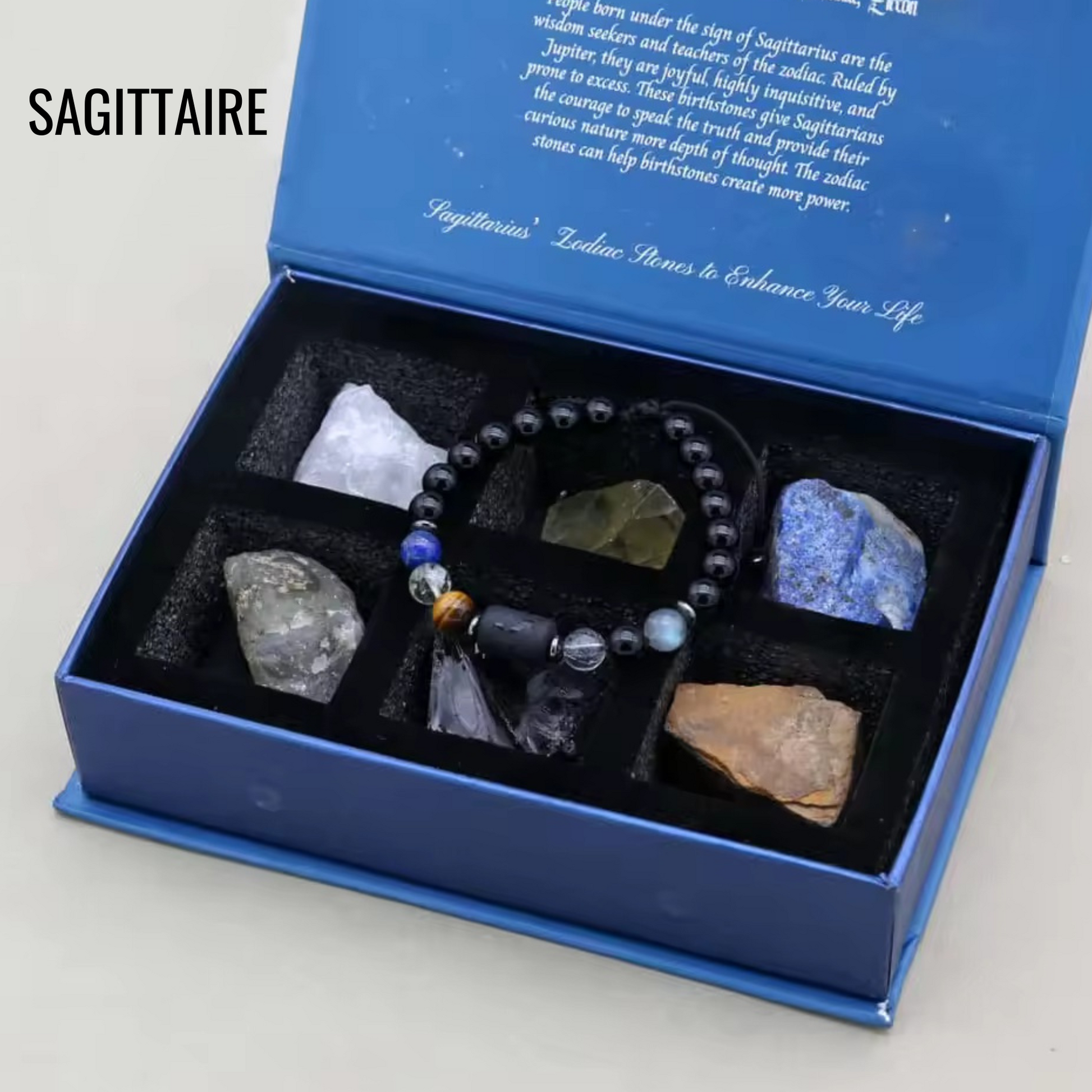 Coffret Astrologique – Bracelet et Pierres Naturelles